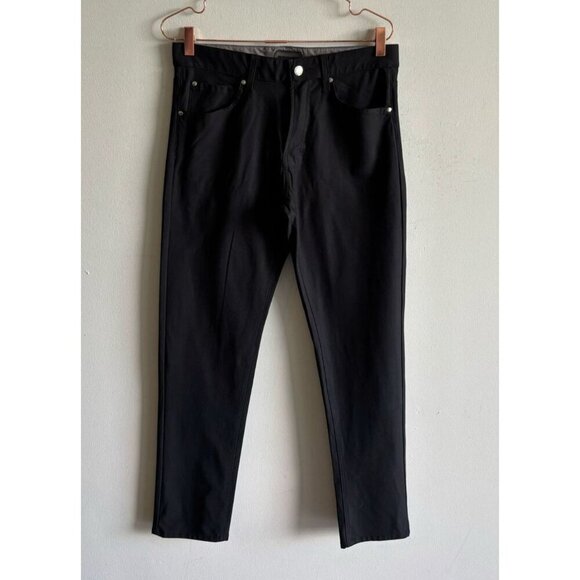 Vintage Genes Performance Mens Classic Fit Straight Leg Pants Black Size 32x32 - Picture 1 of 9